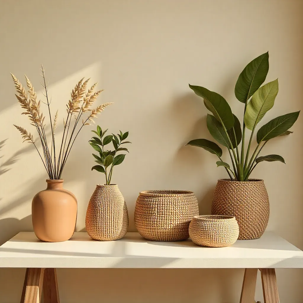 Inspirerende balkonindretning med planter og tekstiler