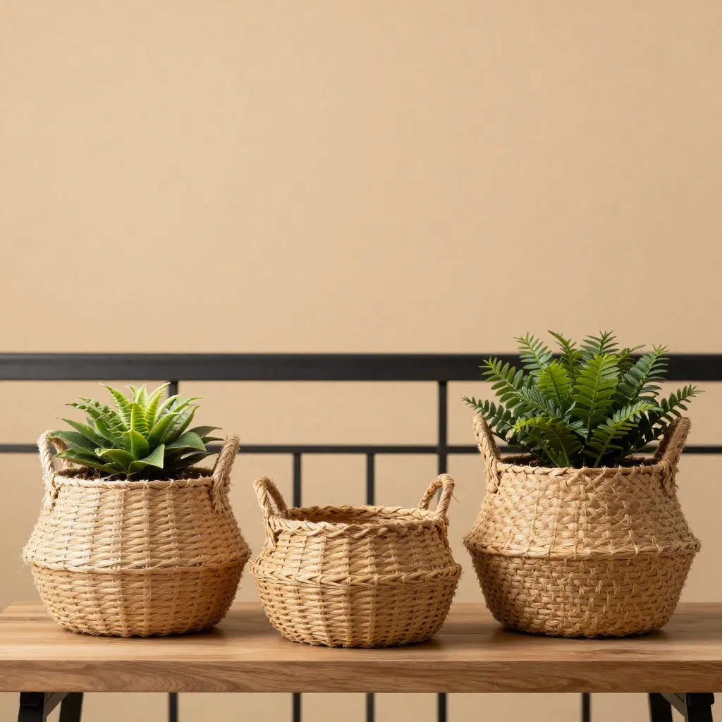 Urbant balkonhave med grønt