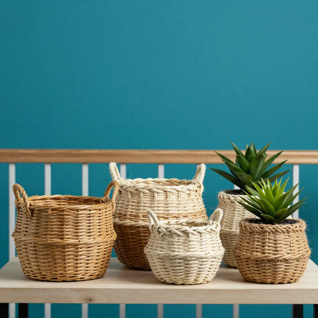 Hyggeligt balkonhjørne med tekstiler